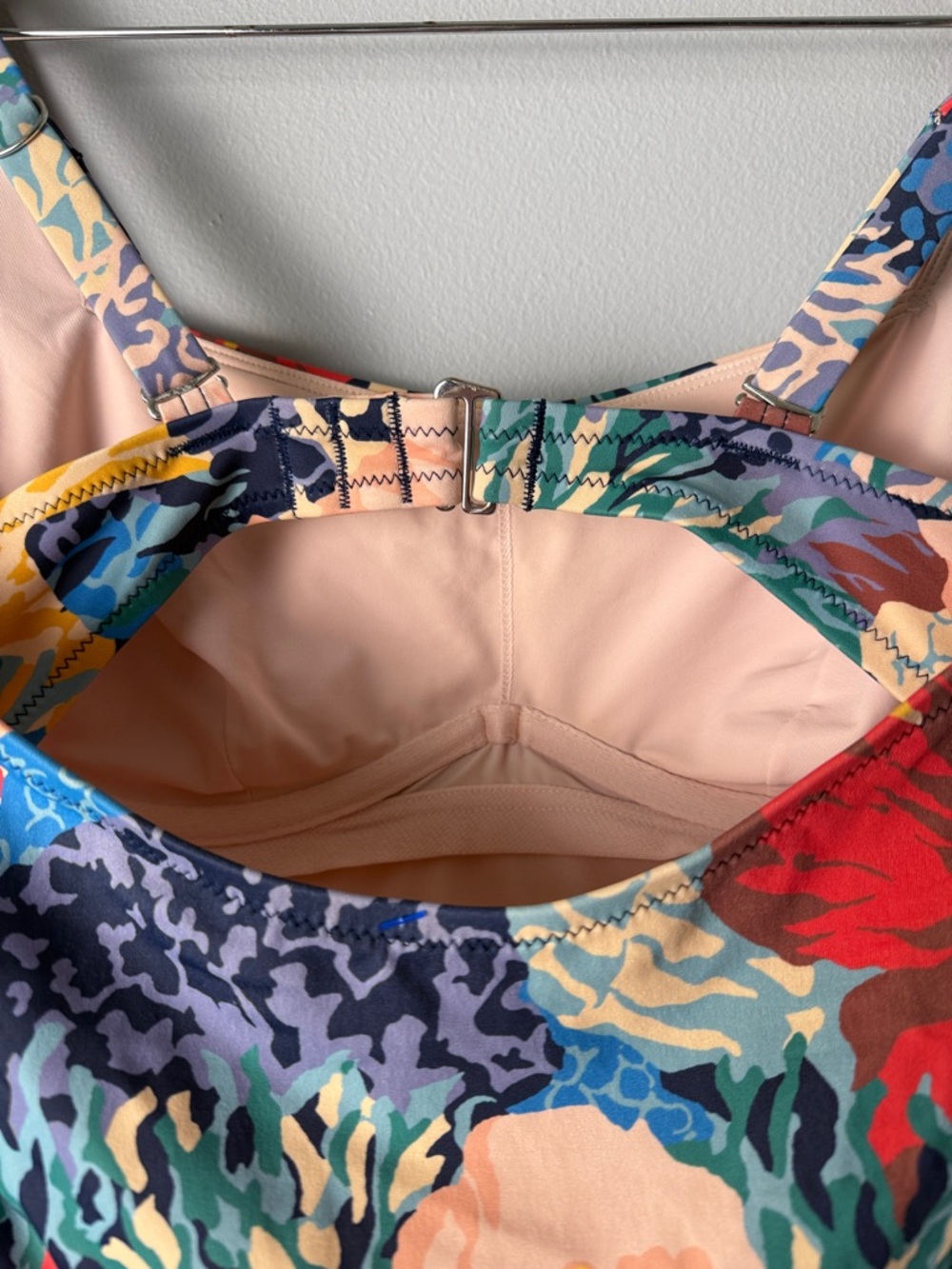 Athleta Multicolor Floral Swim Camisole - Red, Peach, Blue, Green. - Picture 6 of 8